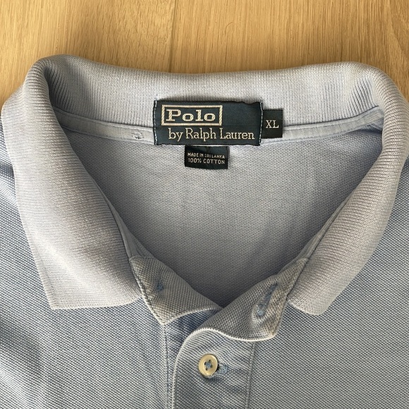 Ralph Lauren Shirt Adult XL Light Blue Polo Blue Pony Long Sleeve Men's. - Picture 3 of 9